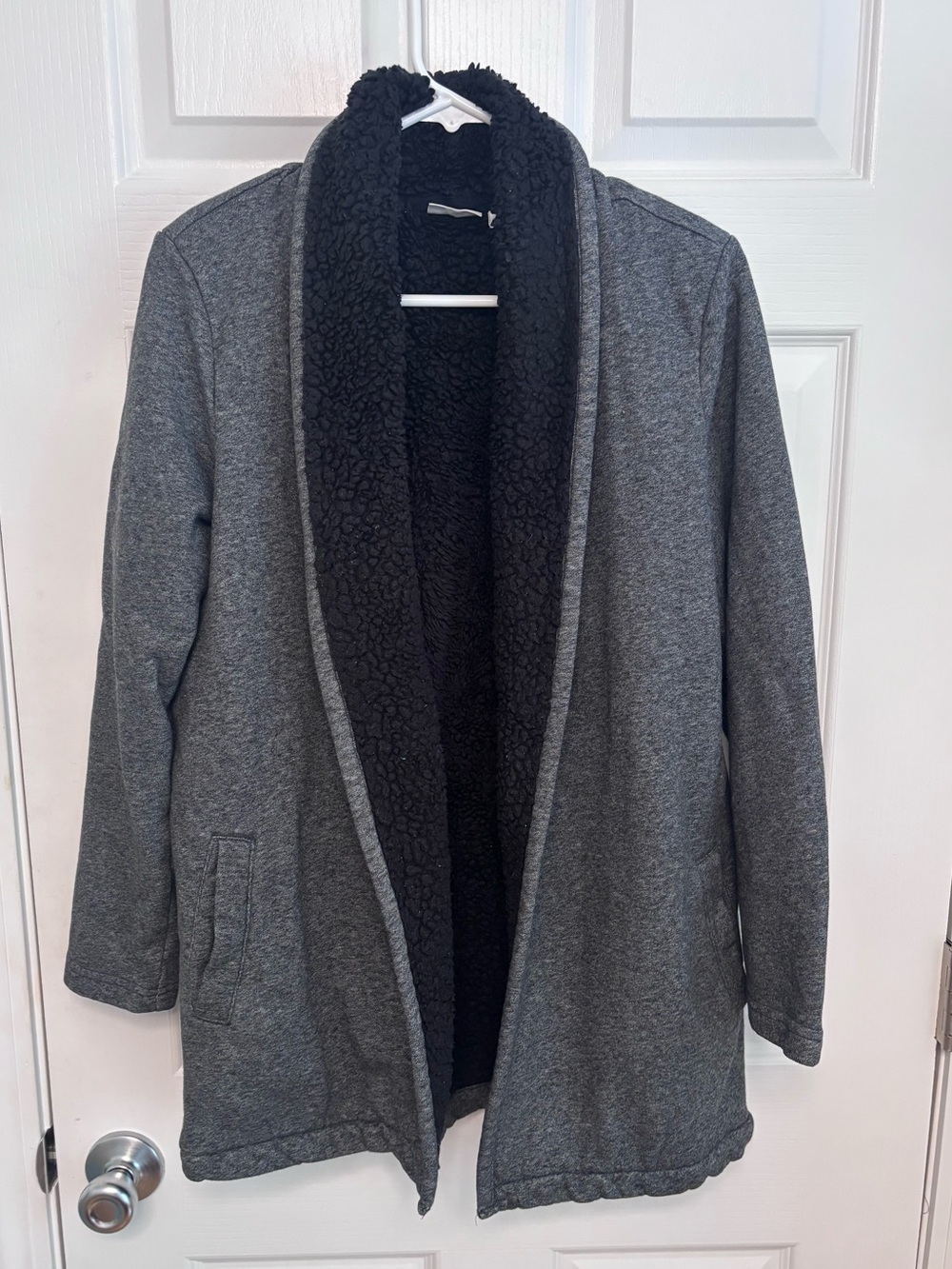 L.L. Bean Gray Jacket with Black Sherpa Lining